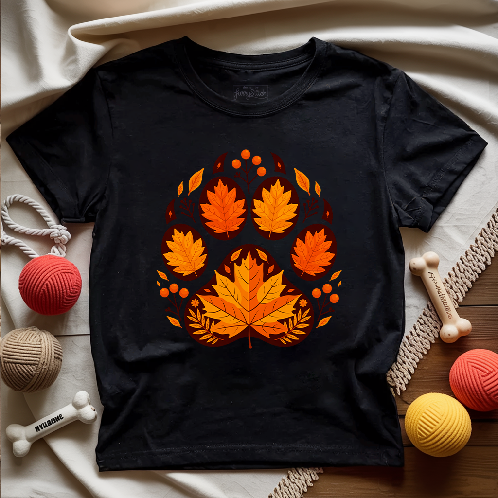 Fall Paw Print T-shirt