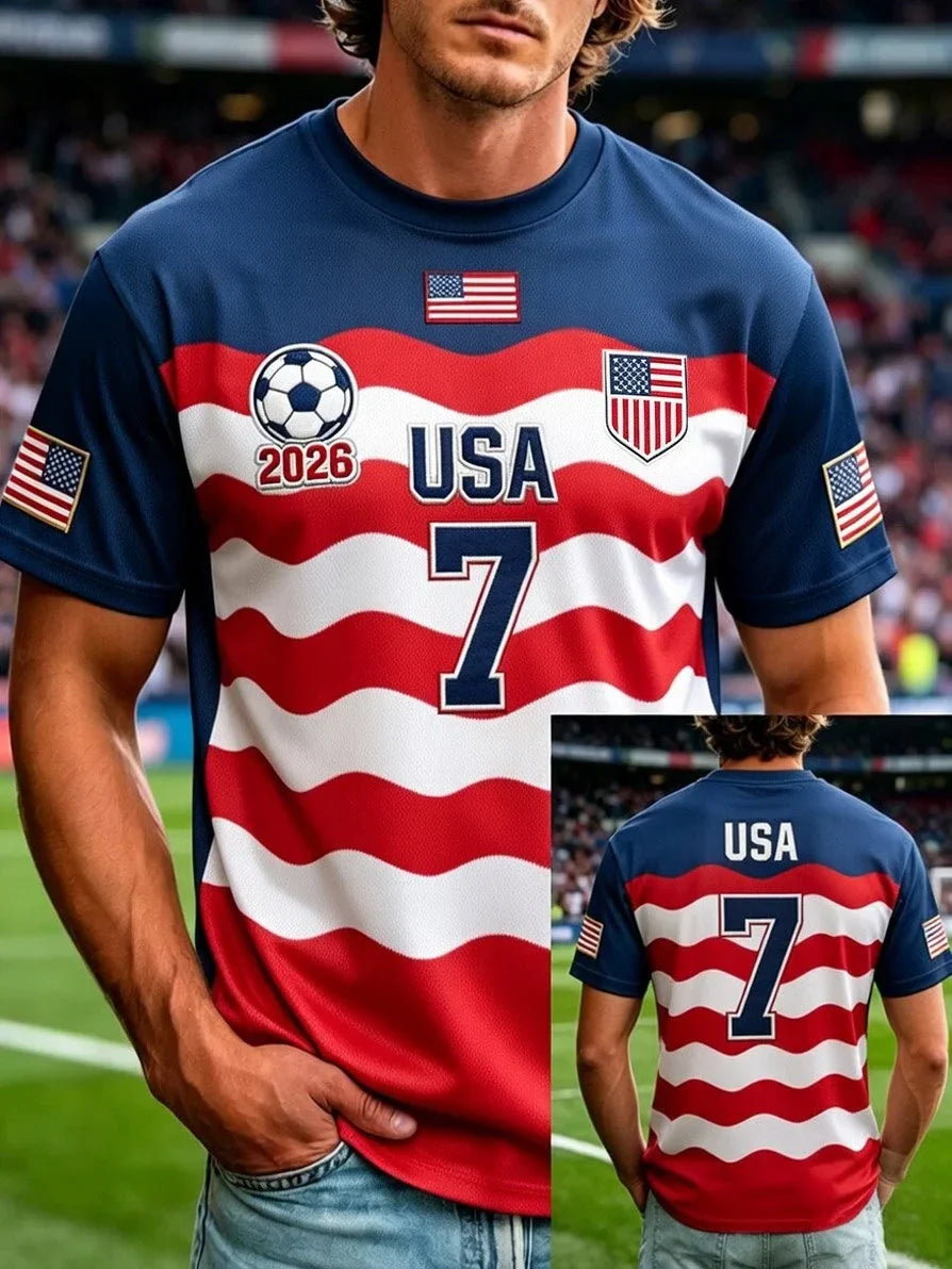 Unisex USA Global Soccer Event 2026 Fan Gift Graphic Shirt for Soccer Fans