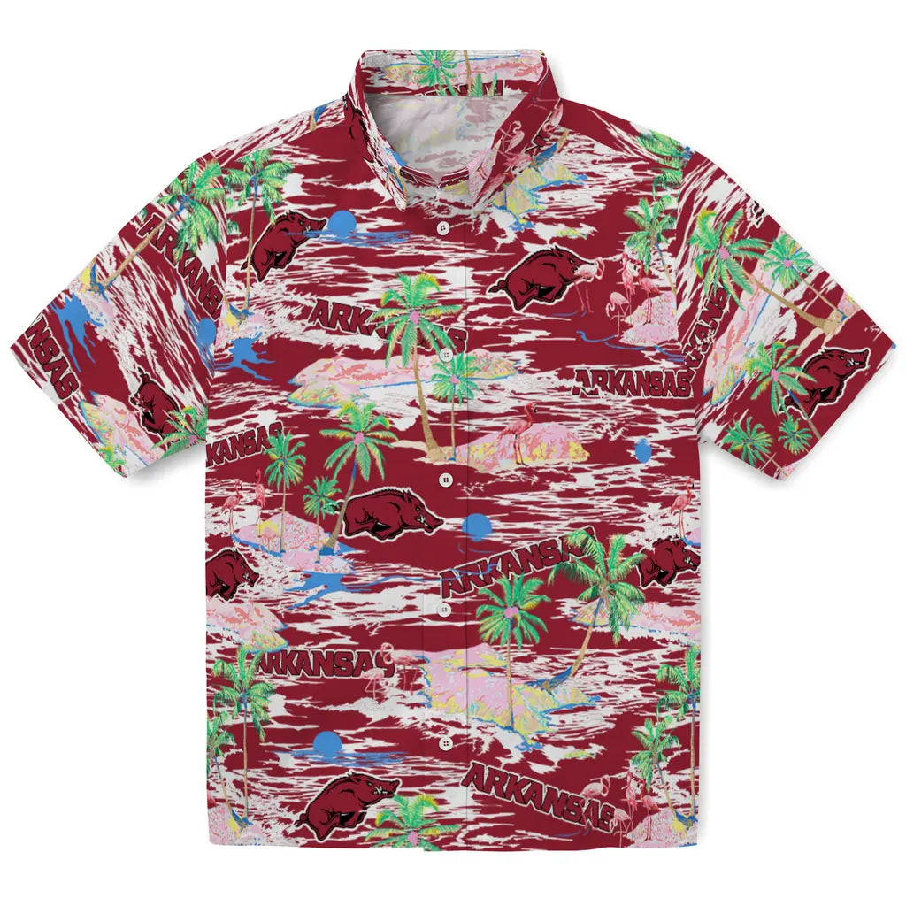 Arkansas Razorbacks Flamingo Retreat 2026 Hawaiian Shirt
