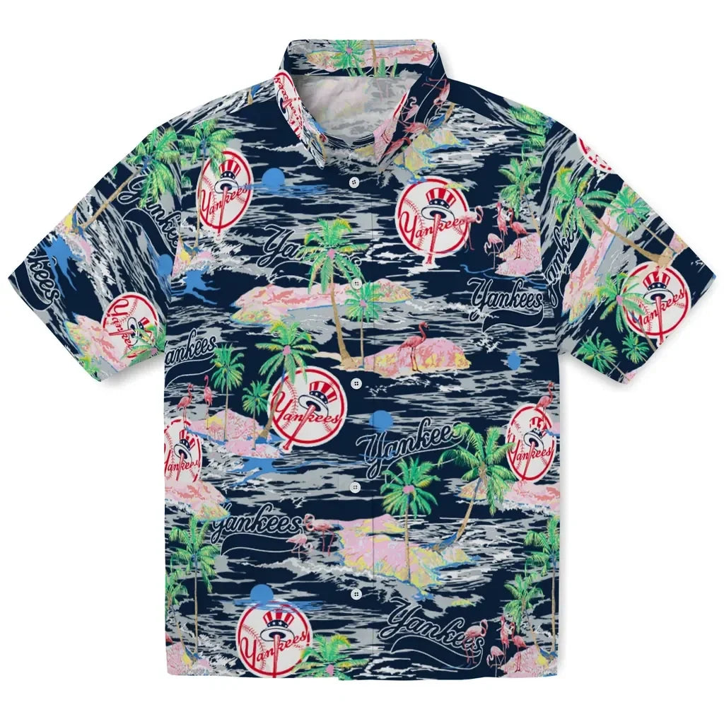 New York Yankees Flamingo Retreat 2026 Hawaiian Shirt