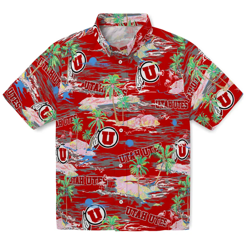 Utah Utes Flamingo Retreat 2026 Hawaiian Shirt