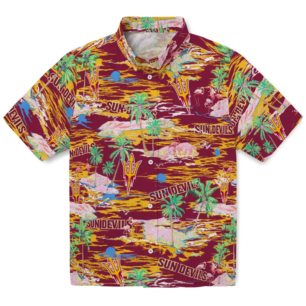 Arizona State Sun Devils Flamingo Retreat 2026 Hawaiian Shirt