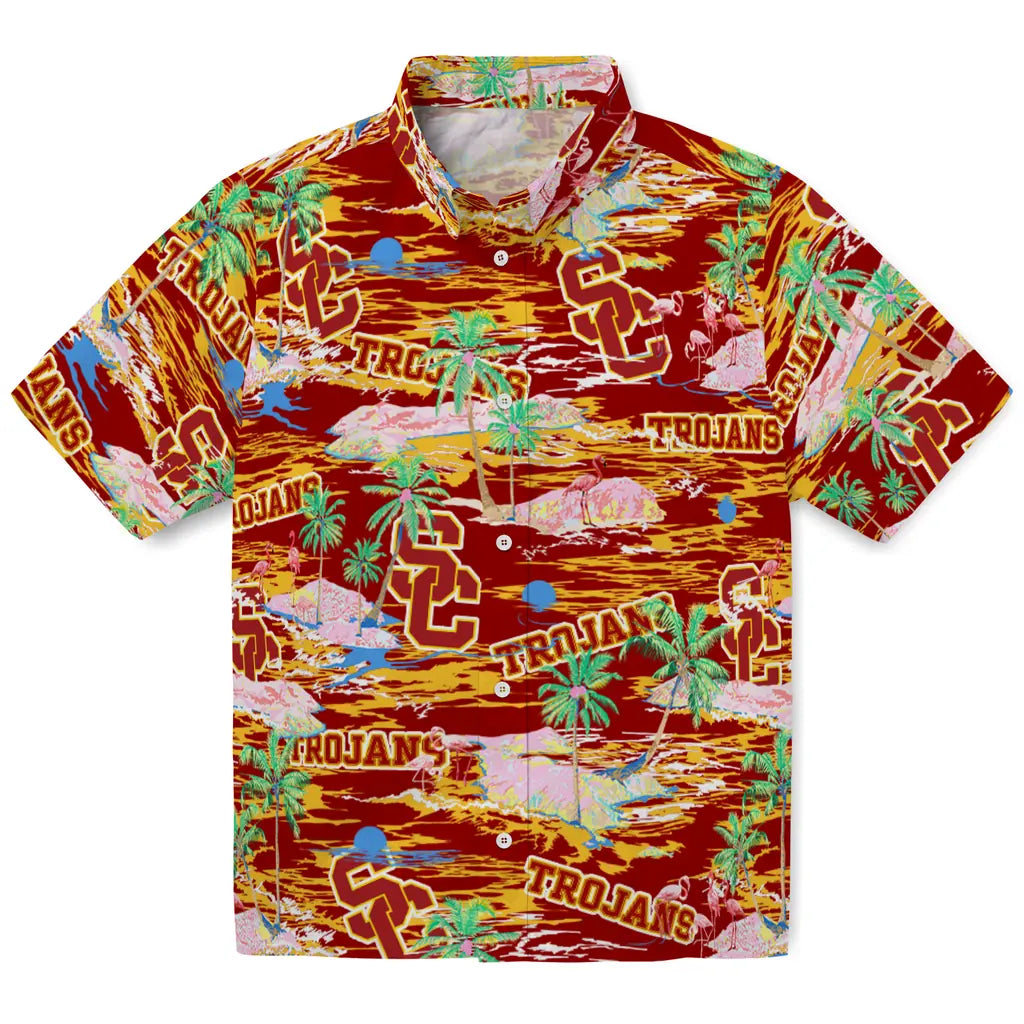 USC Trojans Flamingo Retreat 2026 Hawaiian Shirt