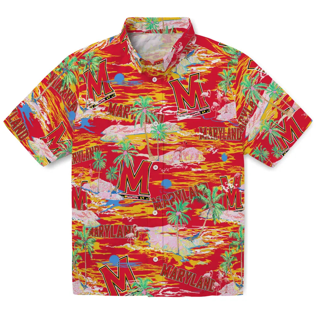 Maryland Terrapins Flamingo Retreat 2026 Hawaiian Shirt