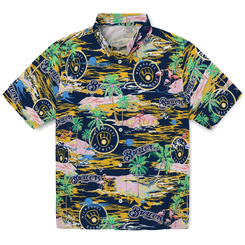 Milwaukee Brewers Flamingo Retreat 2026 Hawaiian Shirt