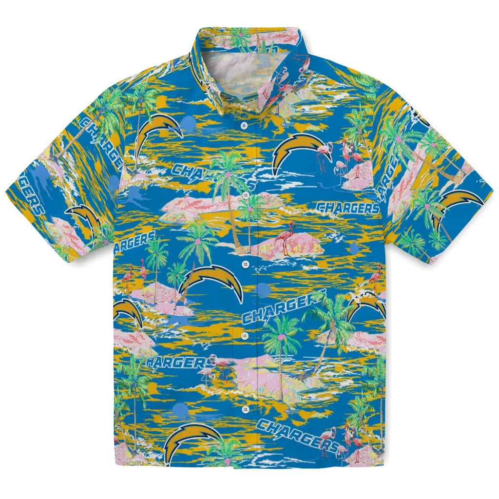 Los Angeles Chargers Flamingo Retreat 2026 Hawaiian Shirt