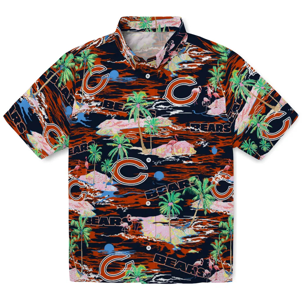 Chicago Bears Flamingo Retreat 2026 Hawaiian Shirt