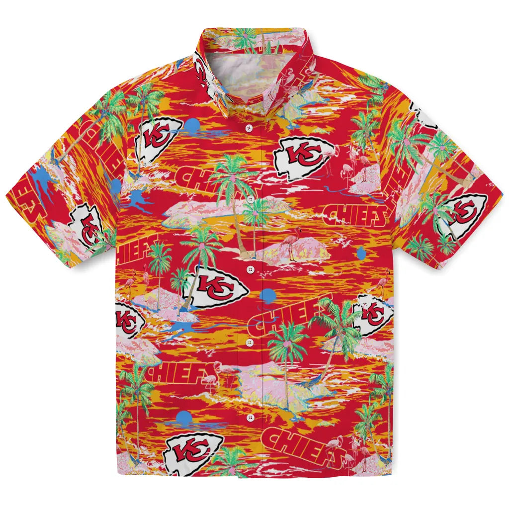 Kansas City Chiefs Flamingo Retreat 2026 Hawaiian Shirt