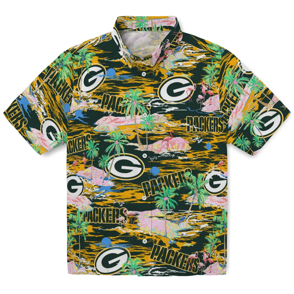Green Bay Packers Flamingo Retreat 2026 Hawaiian Shirt