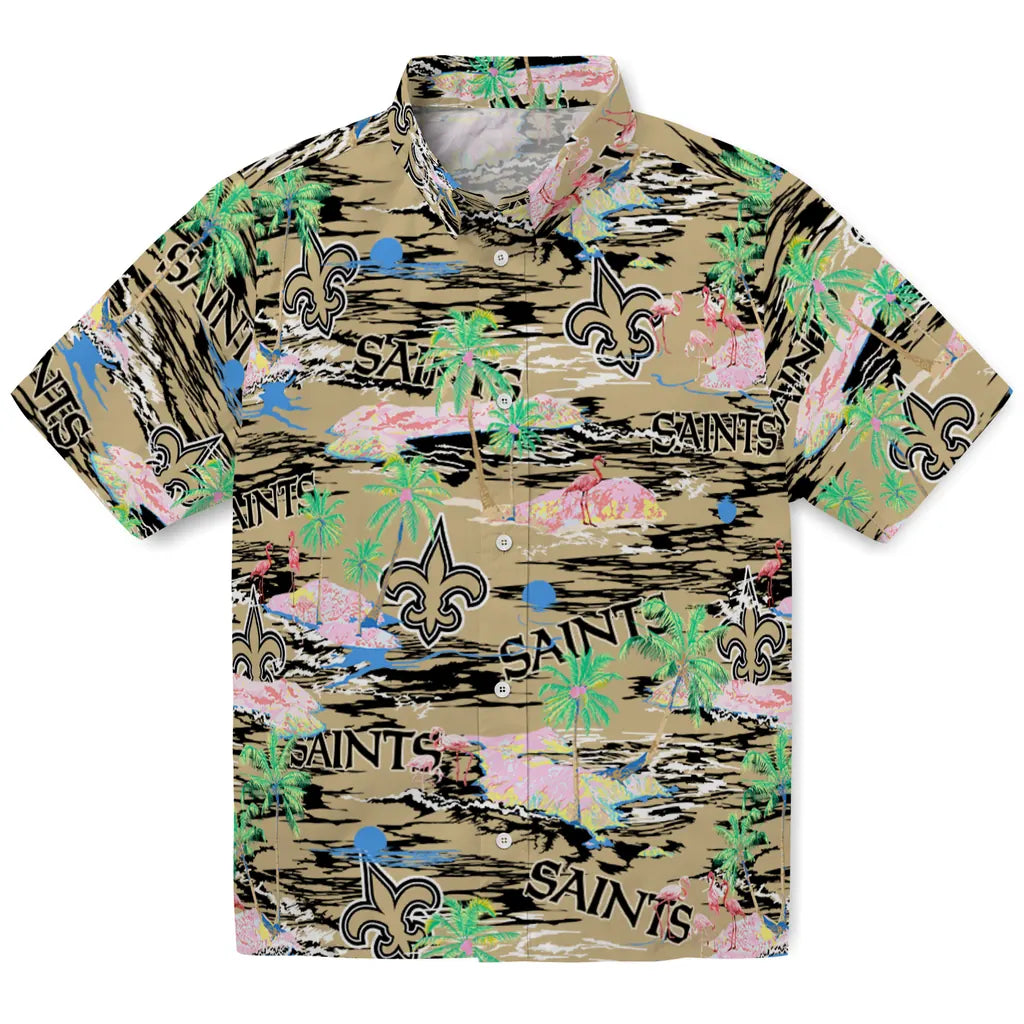 New Orleans Saints Flamingo Retreat 2026 Hawaiian Shirt