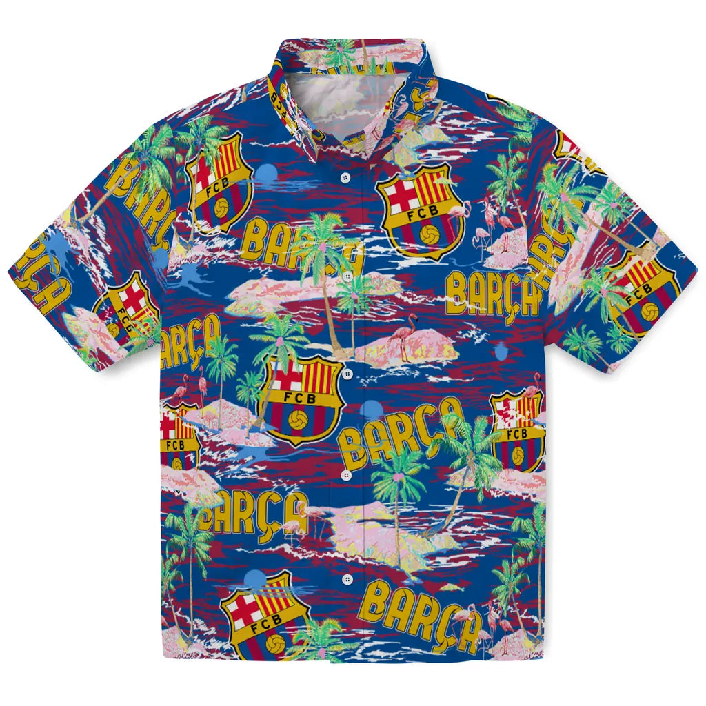 Barcelona Flamingo Retreat 2026 Hawaiian Shirt