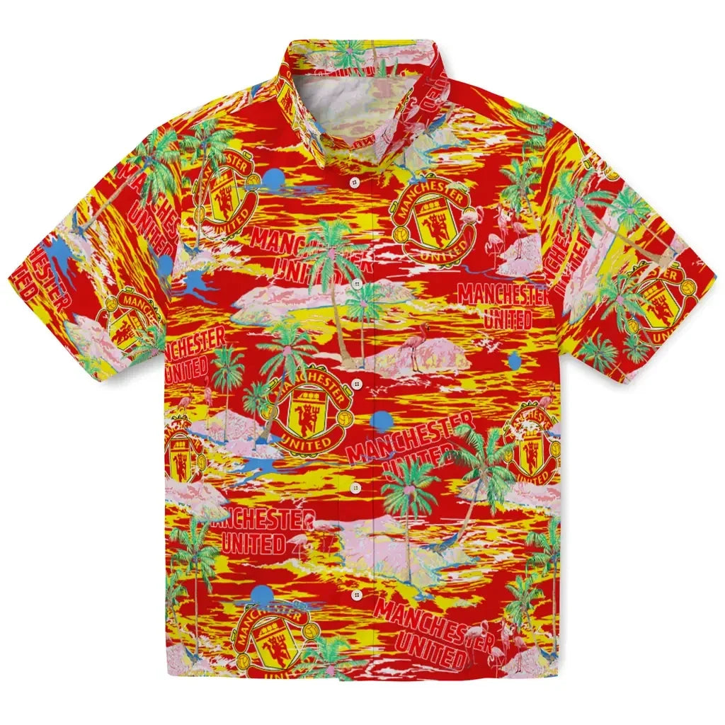 Manchester United Flamingo Retreat 2026 Hawaiian Shirt