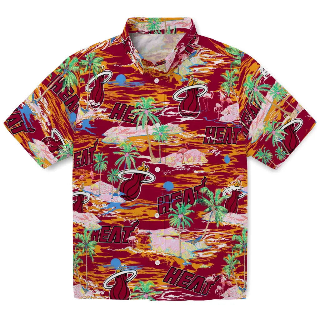 Miami Heat Flamingo Retreat 2026 Hawaiian Shirt