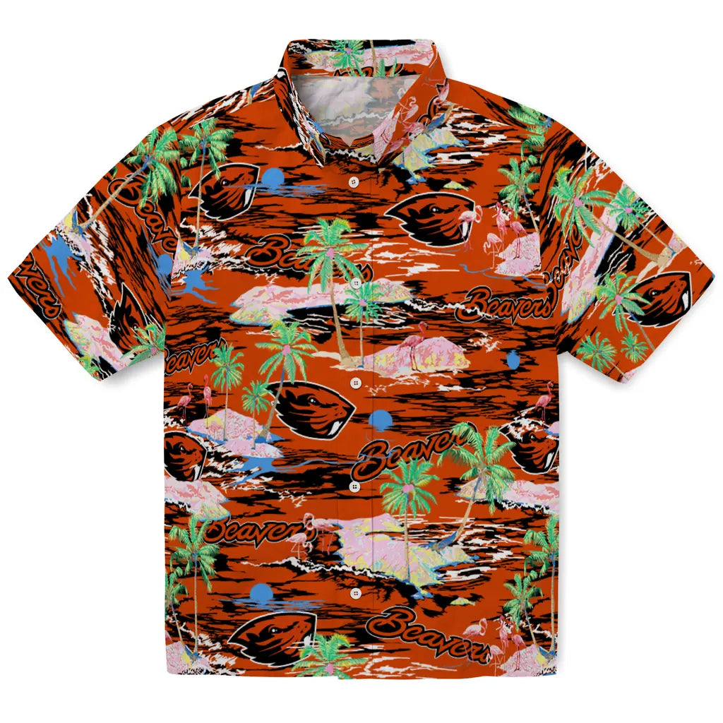 Oregon State Beavers Flamingo Retreat 2026 Hawaiian Shirt