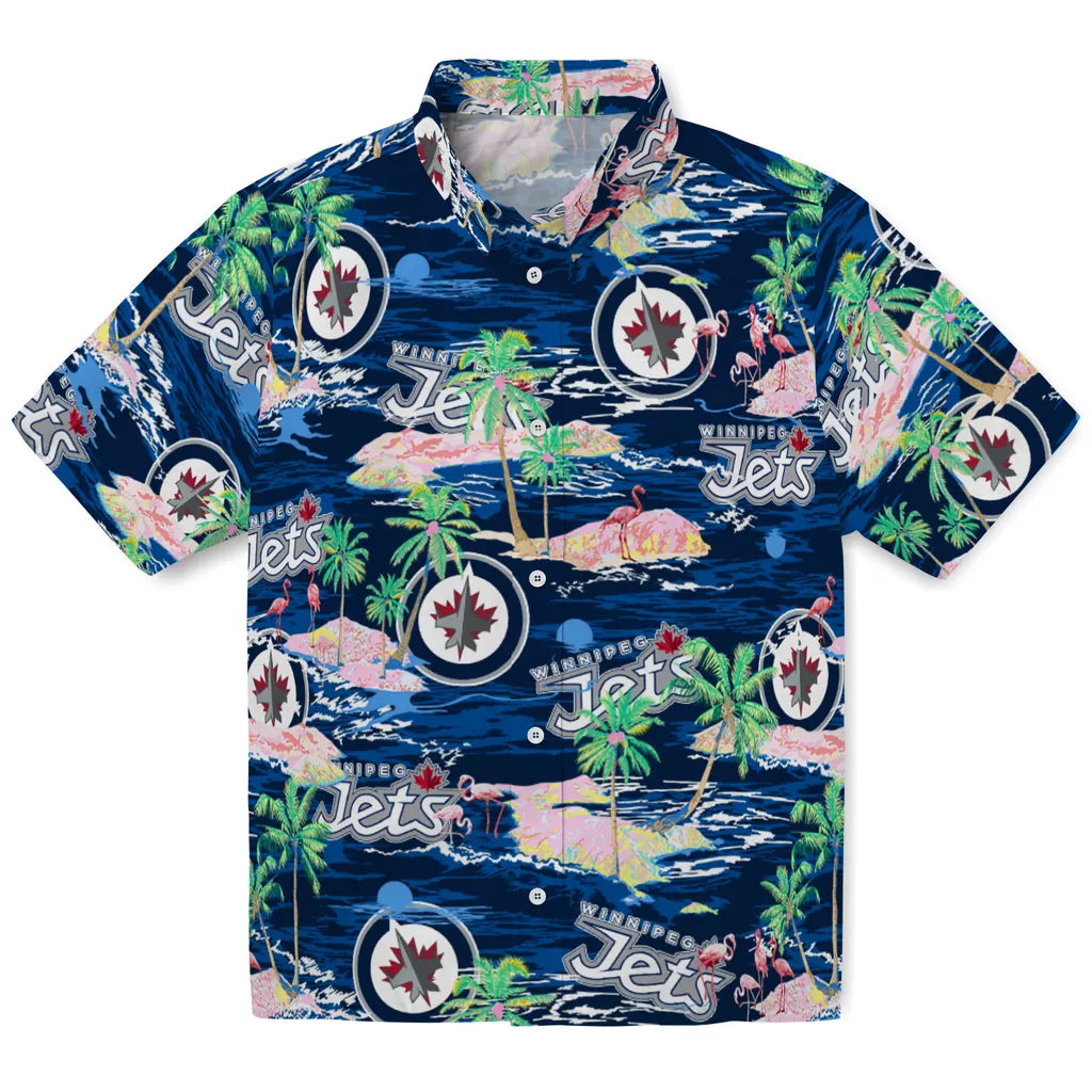 Winnipeg Jets Flamingo Retreat 2026 Hawaiian Shirt