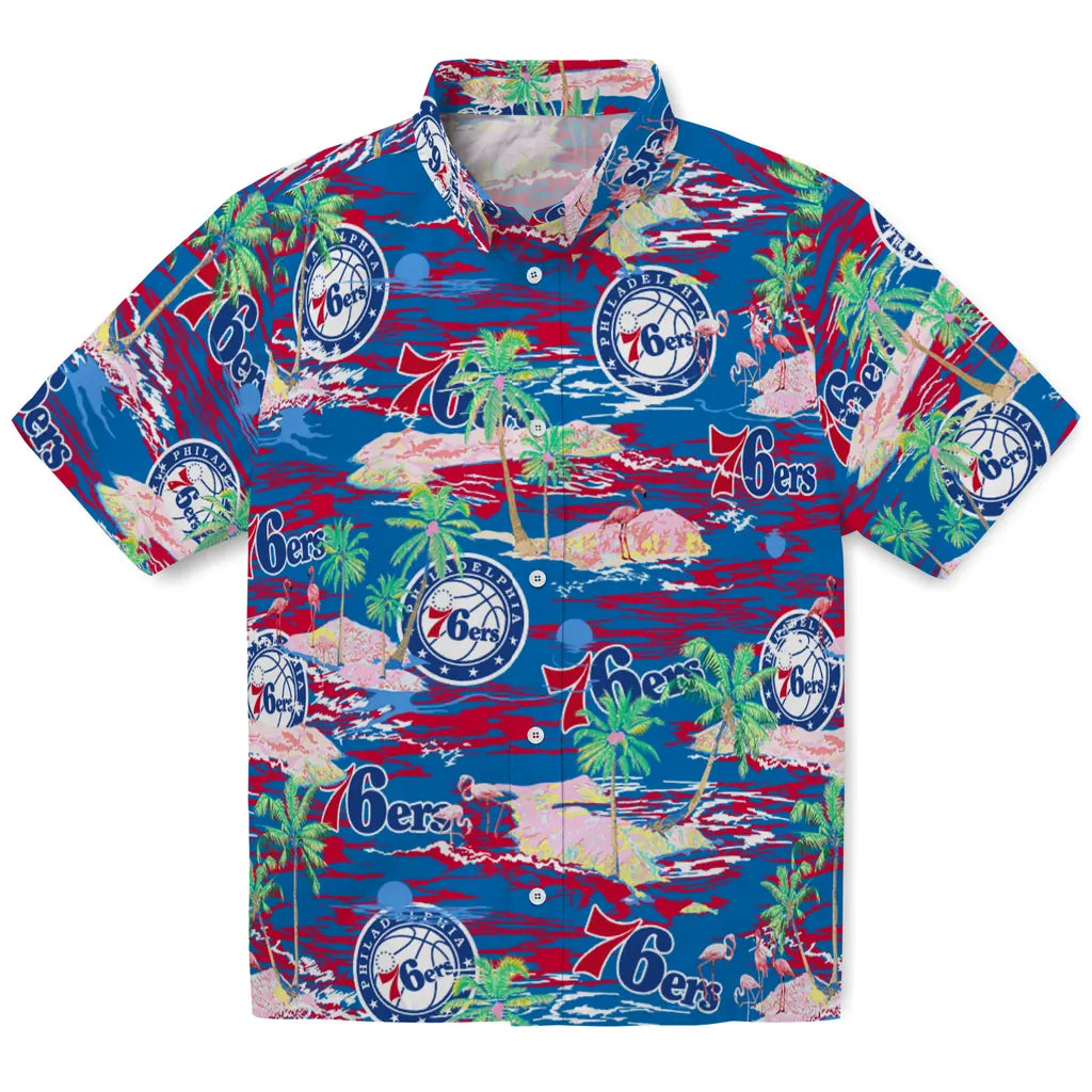 Philadelphia 76ers Flamingo Retreat 2026 Hawaiian Shirt
