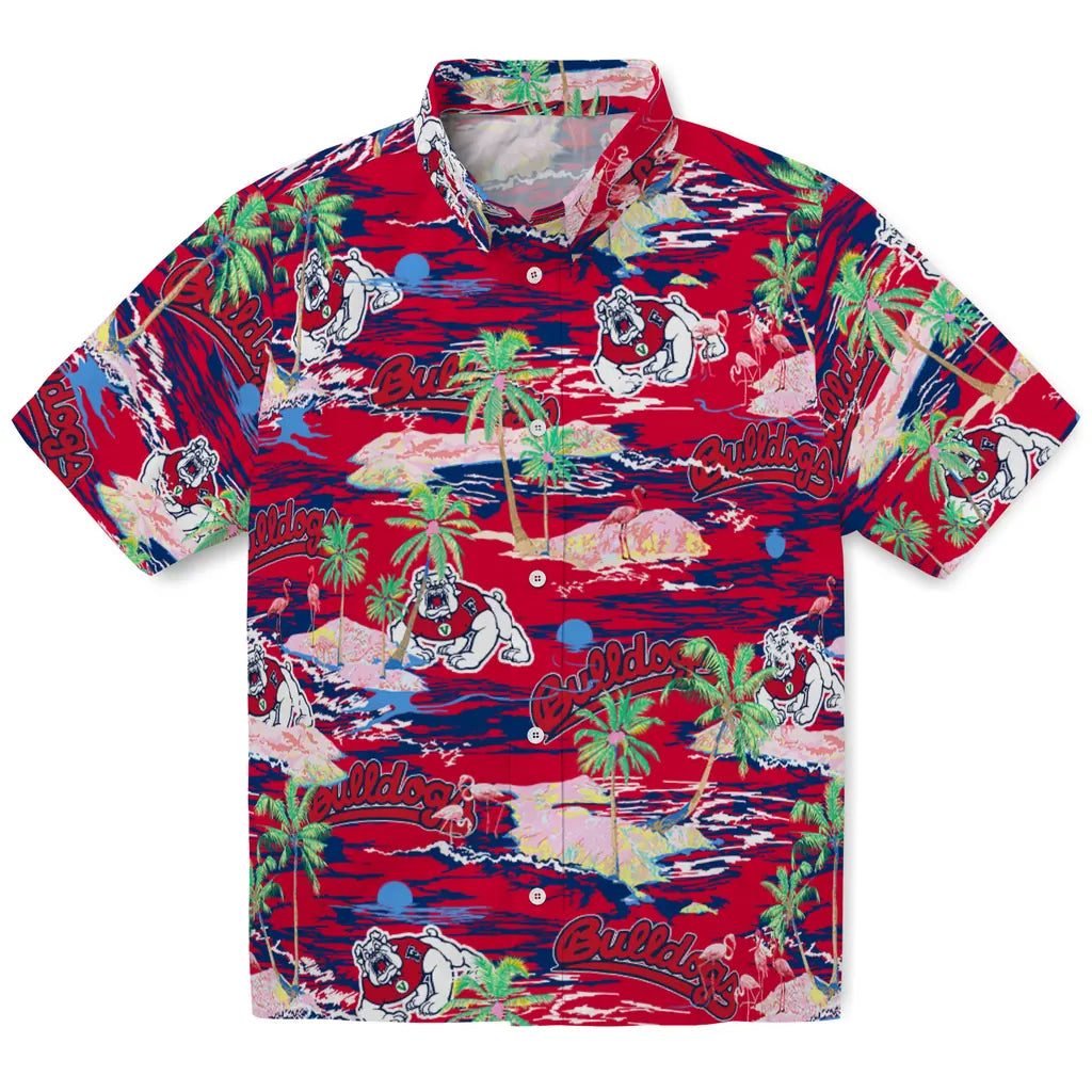 Fresno State Bulldogs Flamingo Retreat 2026 Hawaiian Shirt