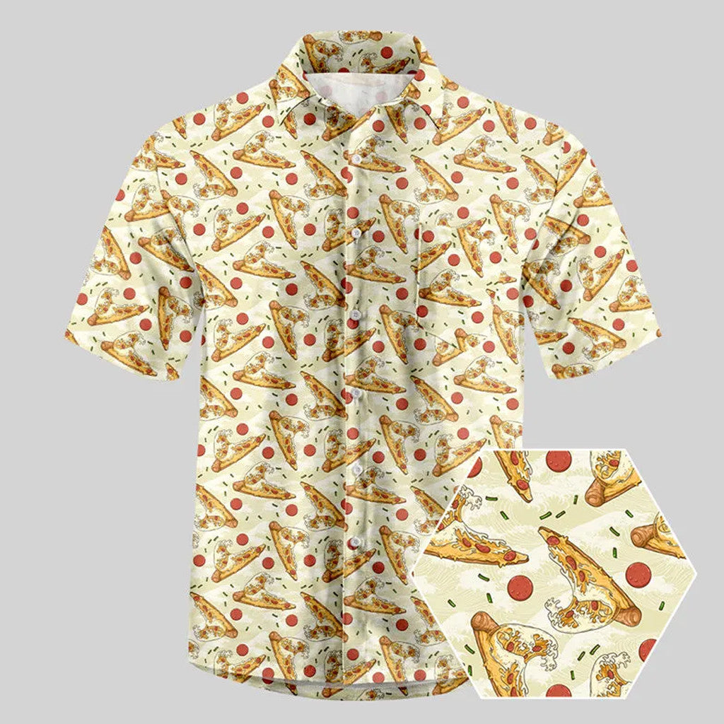 Pizza Surfboard 2026 Hawaiian Shirt