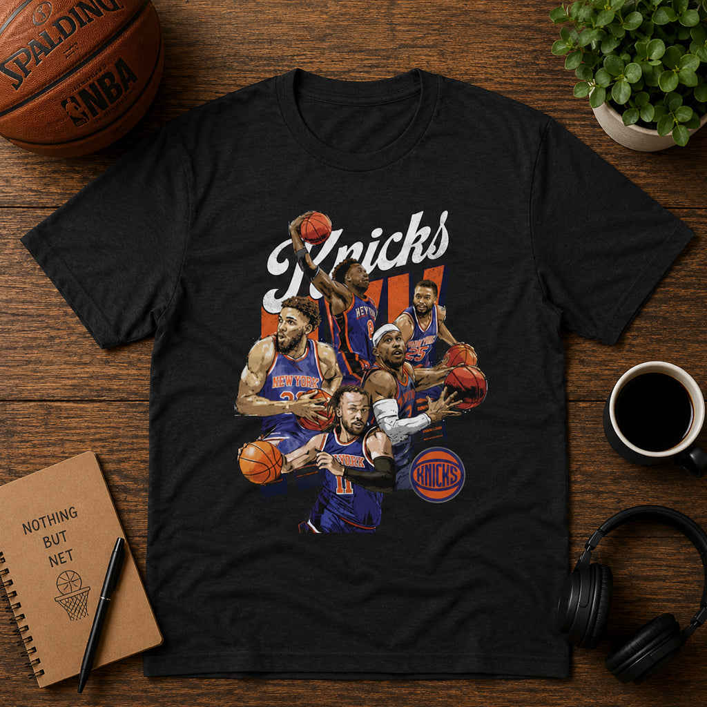 Unisex Heather Black Starting 5 Graphic Shirt for Basketball Fans