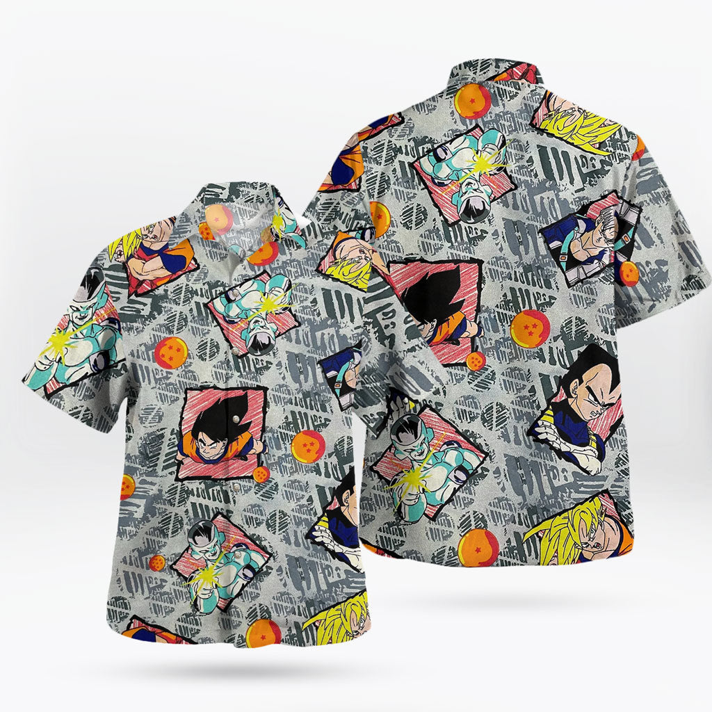 Retro Martial Arts Anime Hawaiian Shirt