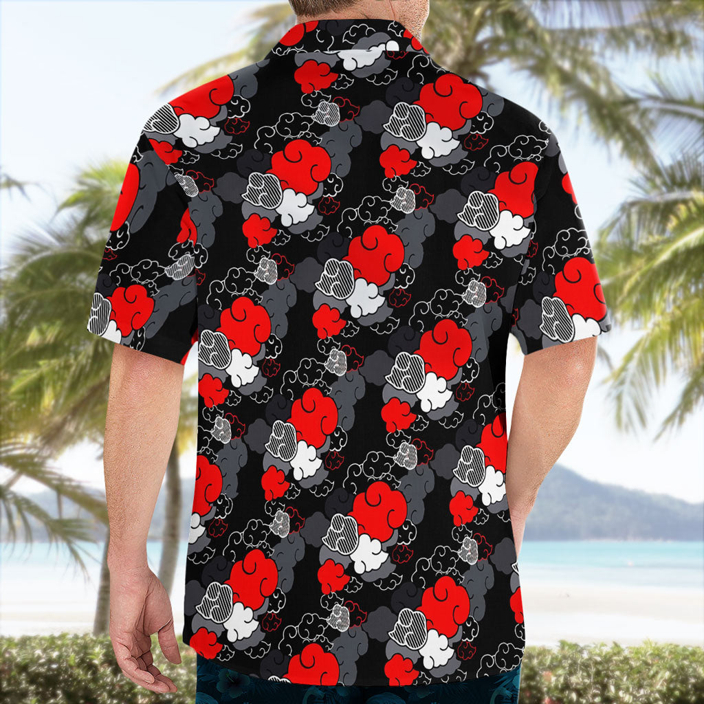 Dark Ninja Anime Pattern Hawaiian Shirt
