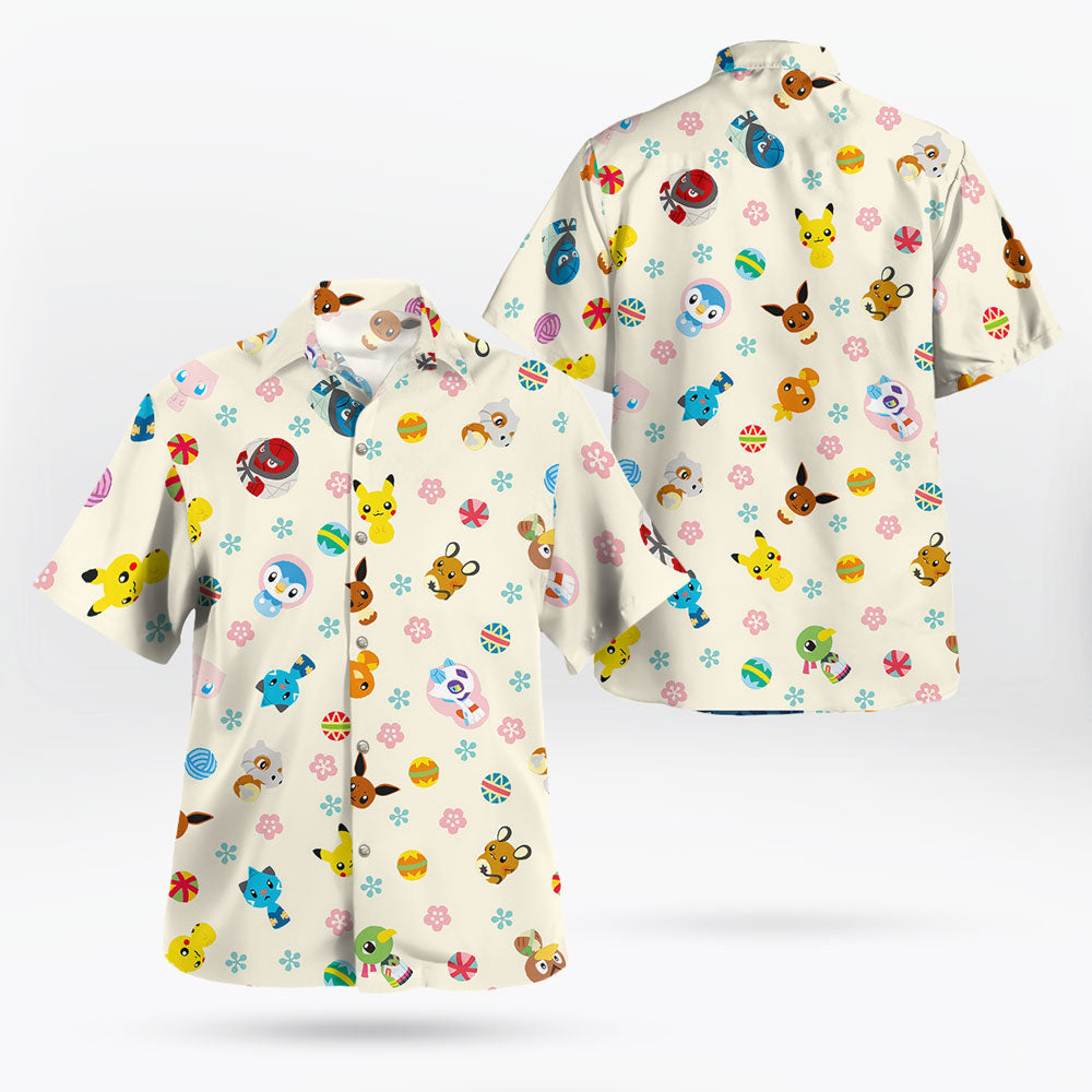 Tiny Creature Button-Up Hawaiian Shirt