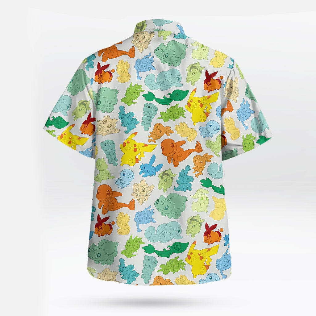 Starter Creature Colorful Print Hawaiian Shirt