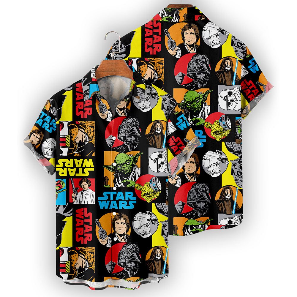 Retro Hawaiian Shirt Color Pop Comic Style
