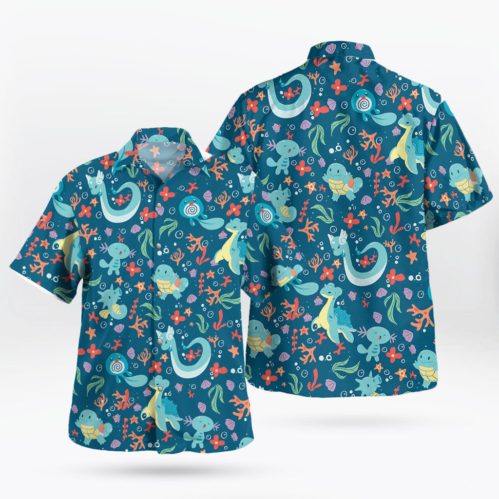 Water Type Tropical Ocean Style Hawaiian Shirt