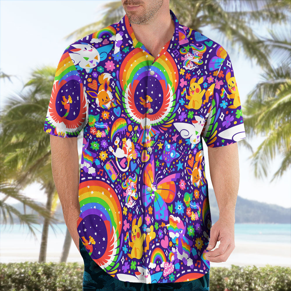 Rainbow Style Hawaiian Shirt Colorful Aloha Vibes