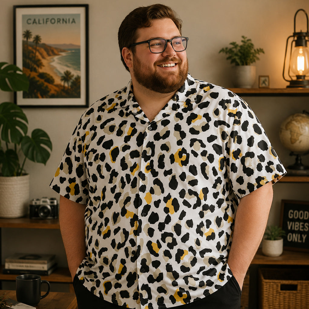 Tropical Leopard Pattern Hawaiian Shirt