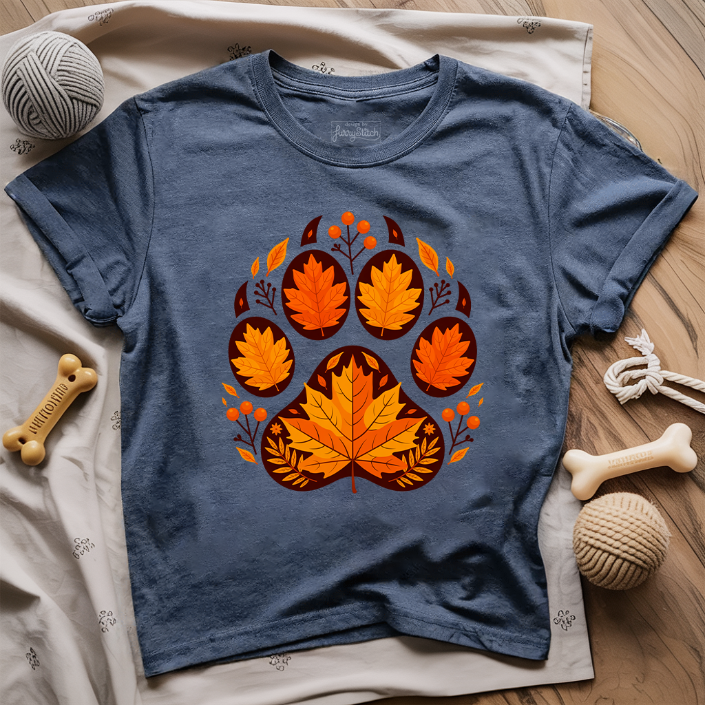 Fall Paw Print T-shirt