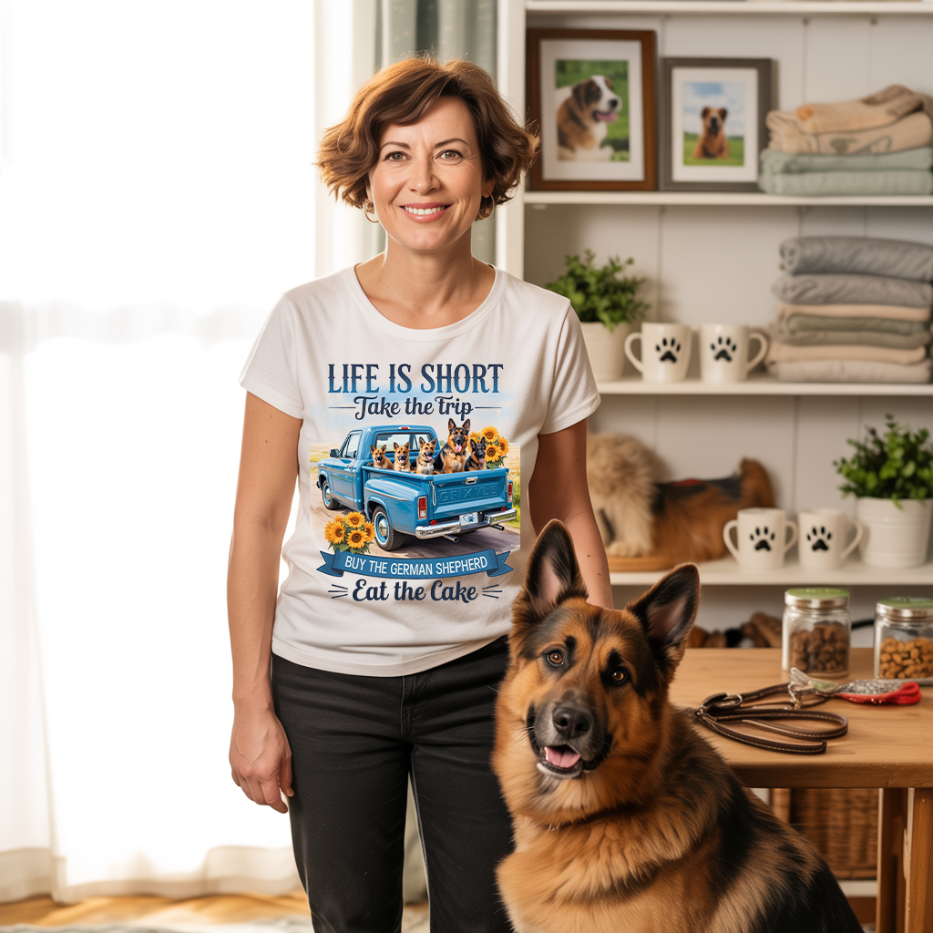 Life Is Short GSD T-shirt