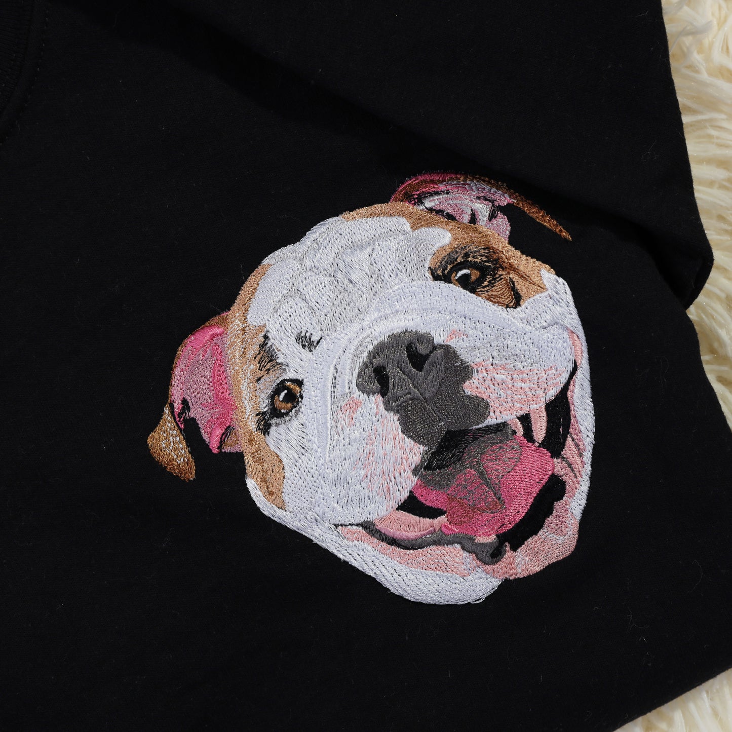 Custom Embroidered Pet Portrait Sweatshirt