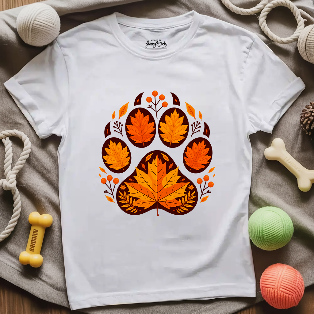 Fall Paw Print T-shirt