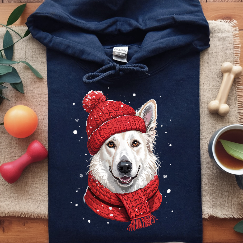 Cozy White German Shepherd Hoodie