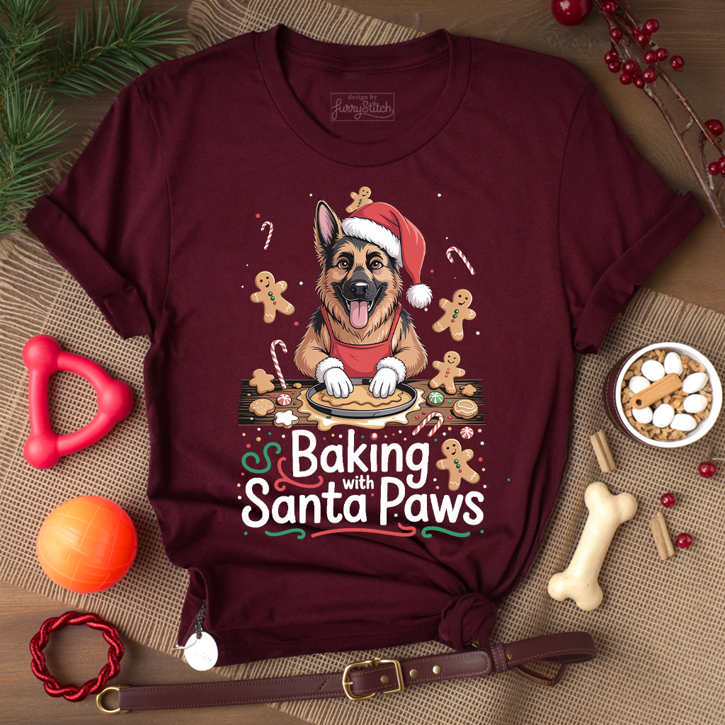 Baking with Santa Paws T-shirt