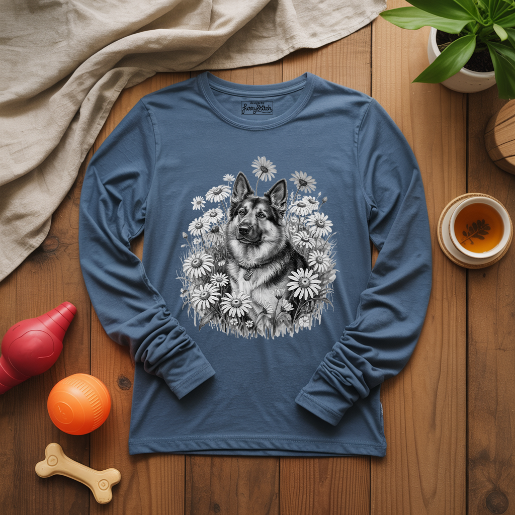 Monochrome Daisy Shepherd Long Sleeve T-shirt