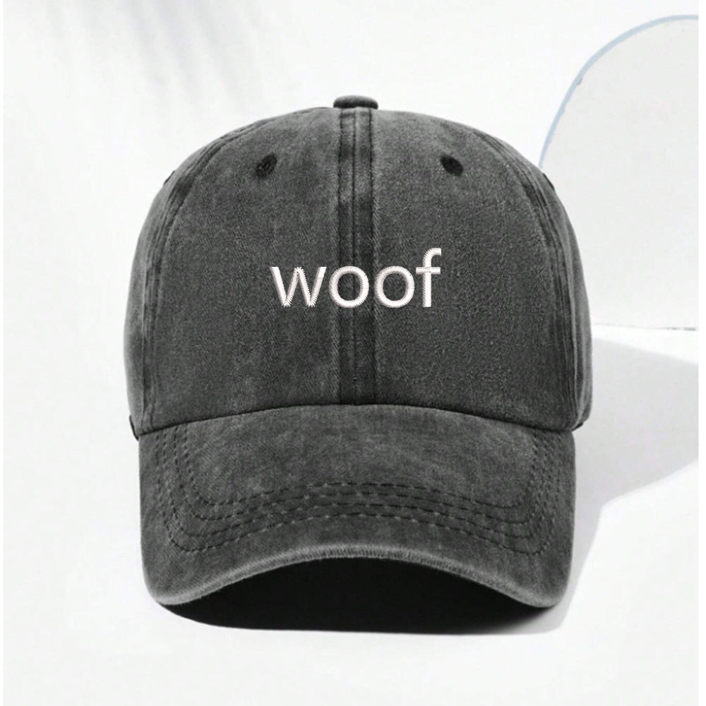 Woof Embroidered Baseball Cap