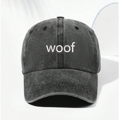 Woof Embroidered Baseball Cap