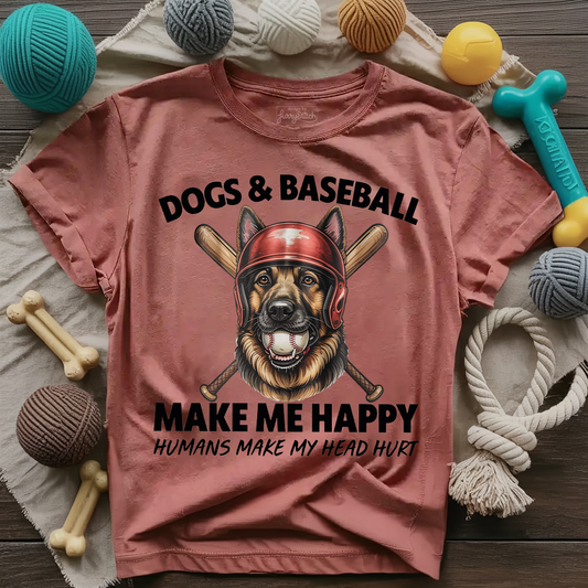 Dogs And Baseball T-shirt