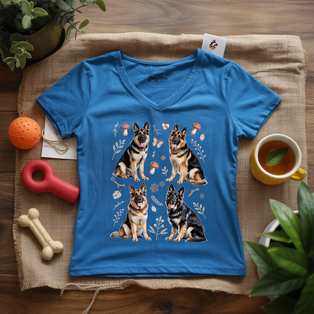 Cottagecore Shepherd Lady V-Neck