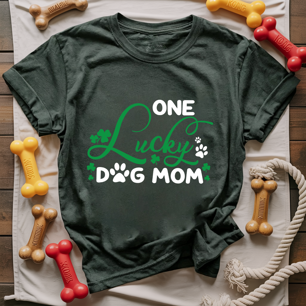 One Lucky Dog Mom T-shirt