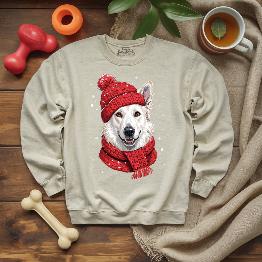 Cozy White German Shepherd Sweatshirt