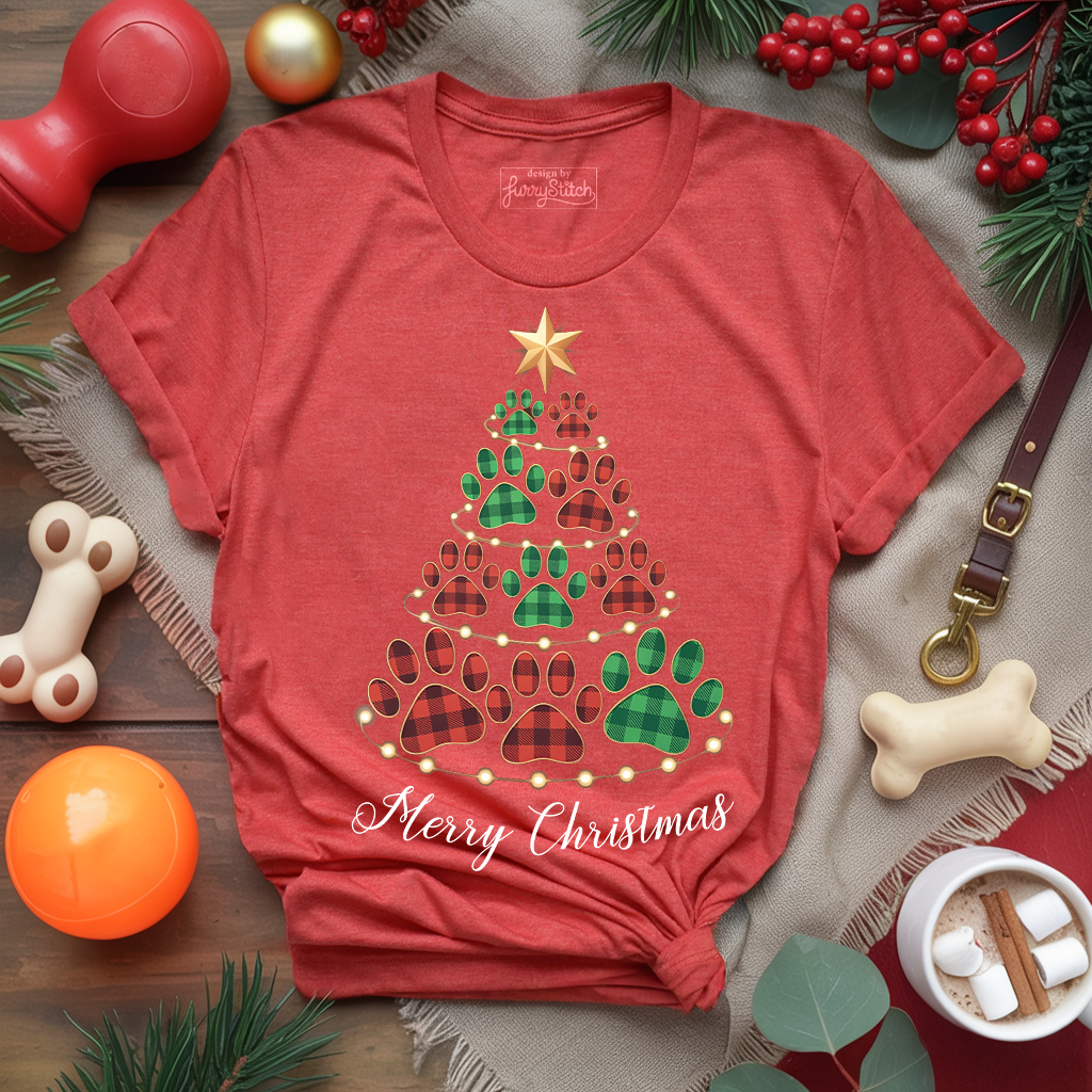 Merry Pawmas Tree T-shirt