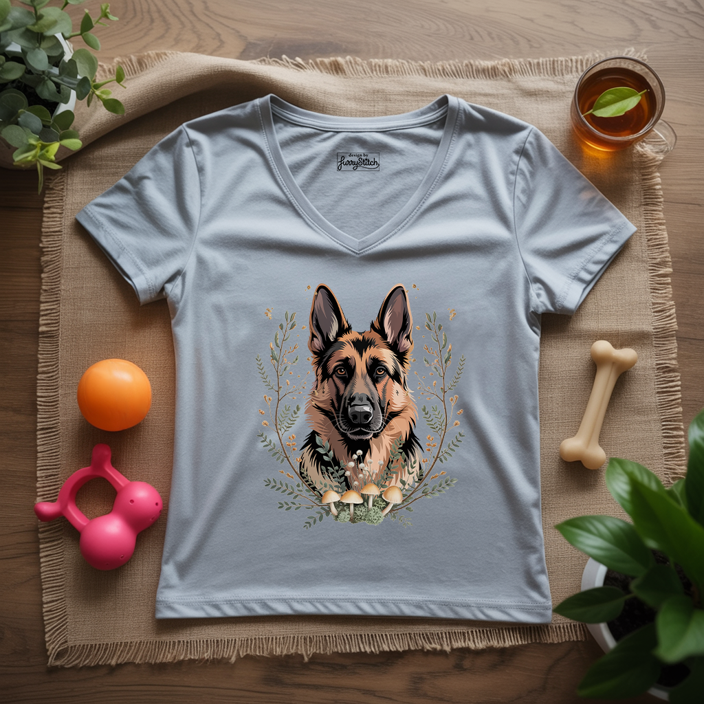 Bohemian German Shepherd Lady V-Neck