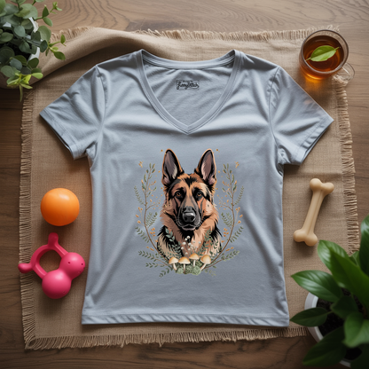 Bohemian German Shepherd Lady V-Neck