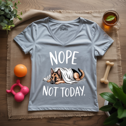 Nope Not Today Lady V-Neck