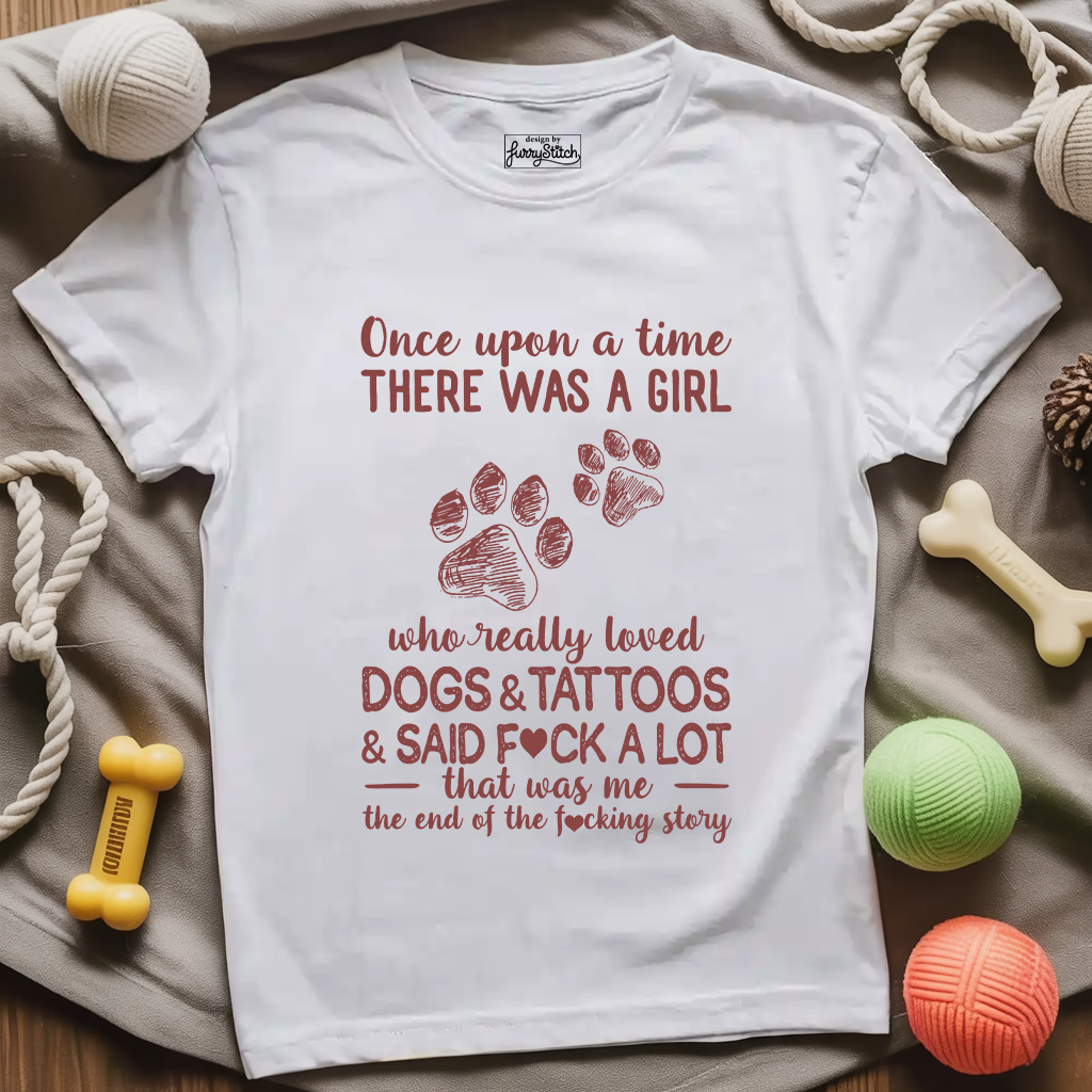 Girl Loved Dogs And Tattoos T-shirt