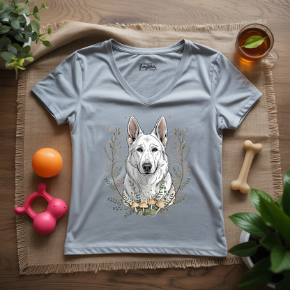 Bohemian White Shepherd Lady V-Neck